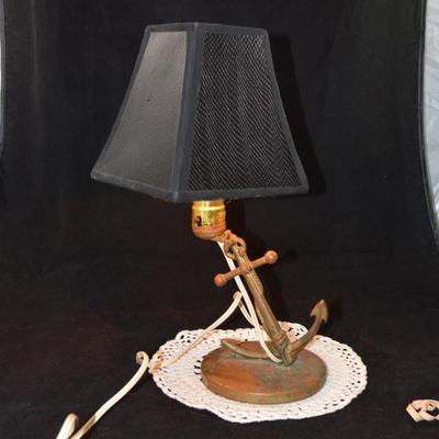 Vintage Brass Anchor Lamp 14"