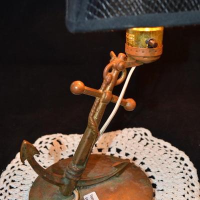 Vintage Brass Anchor Lamp 14"