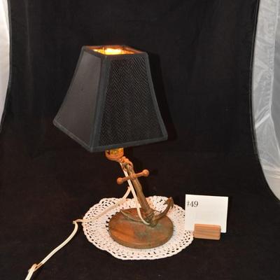 Vintage Brass Anchor Lamp 14