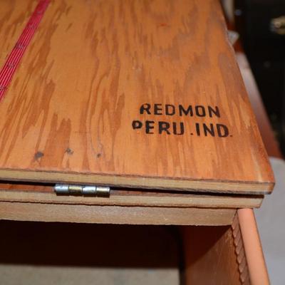Vintage Redmon "Red Man" Picnic Basket w/ Table