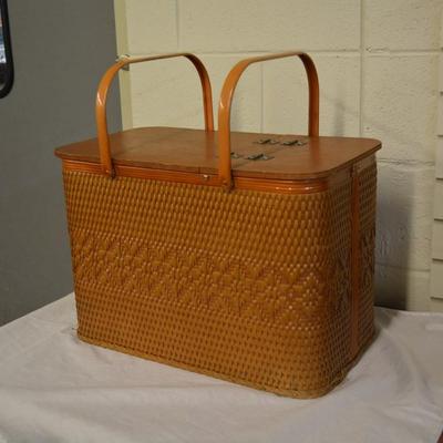 Vintage Redmon "Red Man" Picnic Basket w/ Table