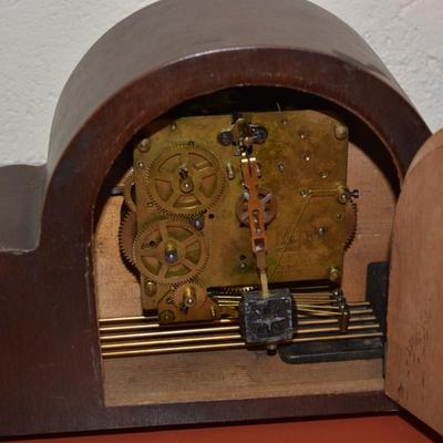 Vintage Steinanker Mantle Clock - Needs Adjustment AS IS