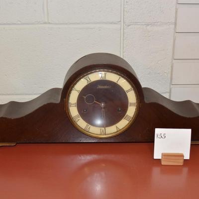 Vintage Steinanker Mantle Clock - Needs Adjustment AS IS