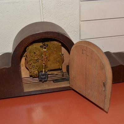 Vintage Steinanker Mantle Clock - Needs Adjustment AS IS