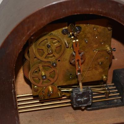 Vintage Steinanker Mantle Clock - Needs Adjustment AS IS