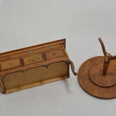 Lot of Vintage Wooden Dollhouse Furniture AS IS
