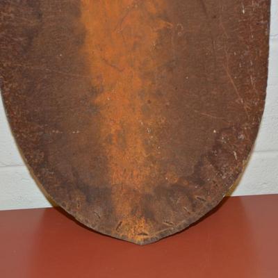 Decorative Metal Shield w/ Patina 22.5"x15.5"