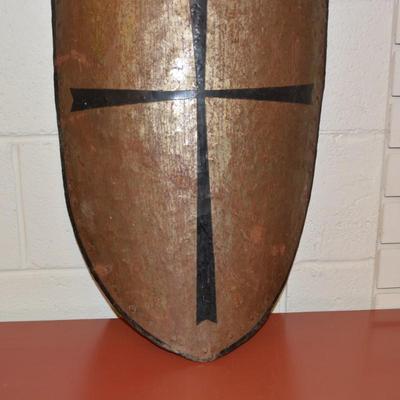 Decorative Metal Shield w/ Patina 22.5"x15.5"