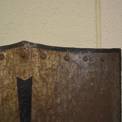 Decorative Metal Shield w/ Patina 22.5"x15.5"