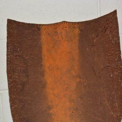 Decorative Metal Shield w/ Patina 22.5"x15.5"
