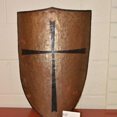 Decorative Metal Shield w/ Patina 22.5"x15.5"