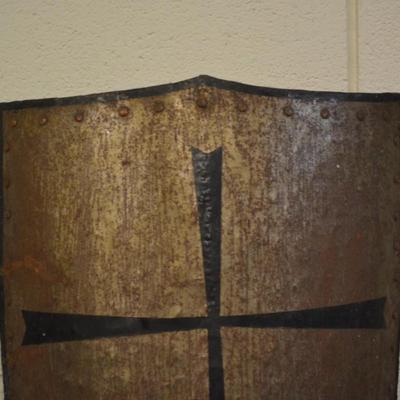 Decorative Metal Shield w/ Patina 22.5"x15.5"