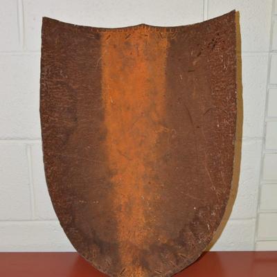 Decorative Metal Shield w/ Patina 22.5"x15.5"
