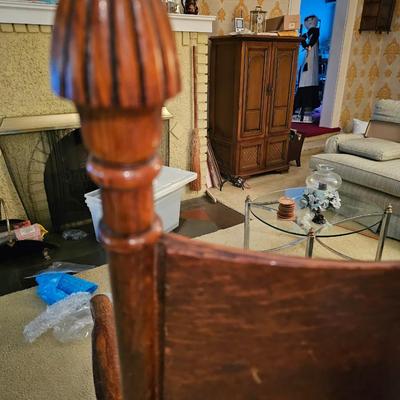 Large Antique Carved Oak Rocker