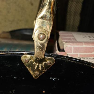 Brass Fireplace Holder with Kindling
