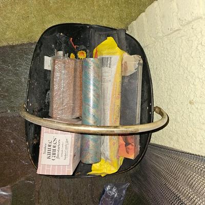 Brass Fireplace Holder with Kindling