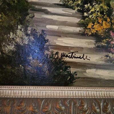 Original Martinelli Painting Large Landscape 52" Long!