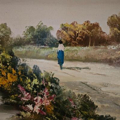 Original Martinelli Painting Large Landscape 52" Long!