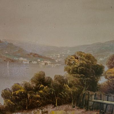 Original Martinelli Painting Large Landscape 52" Long!