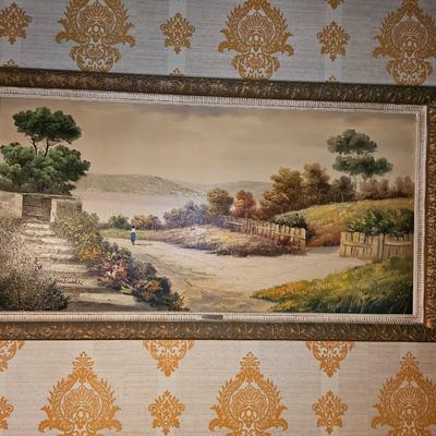 Original Martinelli Painting Large Landscape 52" Long!