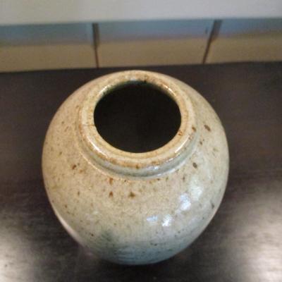 Hand Thrown Little Mountain Glazed Pottery Vase - A