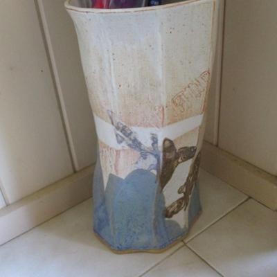 Handmade Pottery Umbrella Stand - A