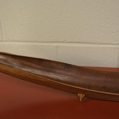 Tropical Leaf Hand Crafted Wood Bowl Centerpiece
