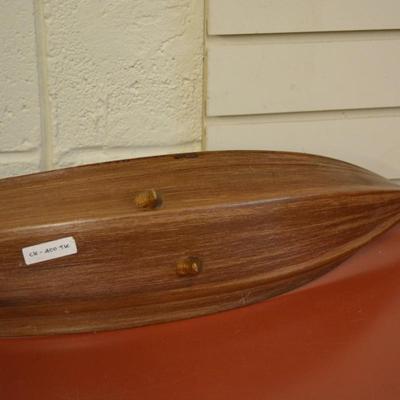 Tropical Leaf Hand Crafted Wood Bowl Centerpiece