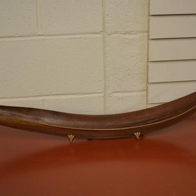 Tropical Leaf Hand Crafted Wood Bowl Centerpiece