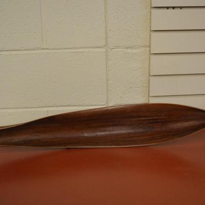 Tropical Leaf Hand Crafted Wood Bowl Centerpiece