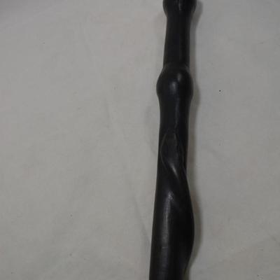 Hand Carved Snake and Head Wood Walking Stick Kenya 36.5"