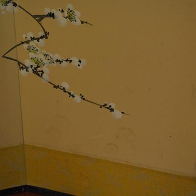 Chinese 4 Panel Folding Screen Hanging Wall Art AS IS