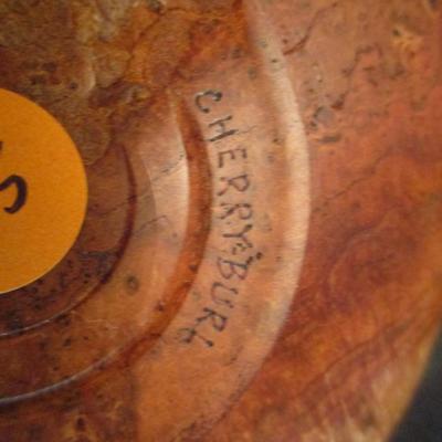 T. Pinkeston Cherry Burl Wood Bowl - B