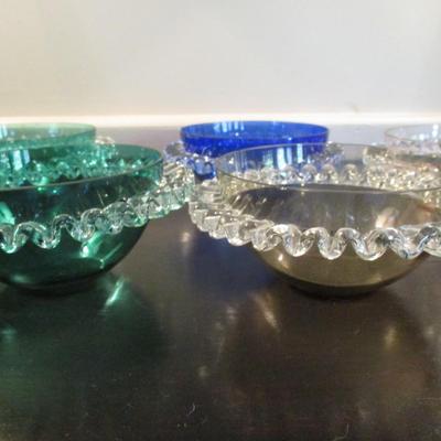 Set of Five Decorative Glass Bowls - B