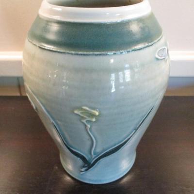 Studio Art Stoneware Pottery Vase Signed - B