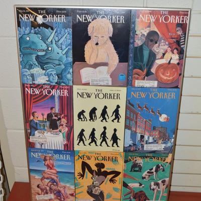 Lot of 9 Framed Vintage "The New Yorker" Covers 90's/2000's