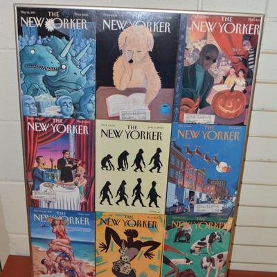 Lot of 9 Framed Vintage "The New Yorker" Covers 90's/2000's