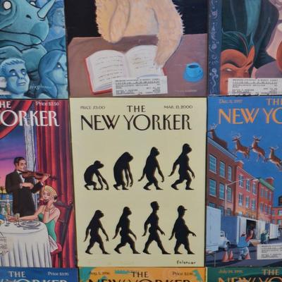Lot of 9 Framed Vintage "The New Yorker" Covers 90's/2000's