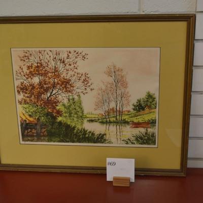 Paris Etching Society (1930-1940) Framed & Matted Print Signed Martinet "La Somme"