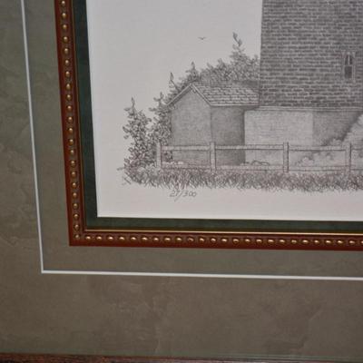 Framed & Matted Lighthouse Print 27/300 by Bruce Lynn Dellinger