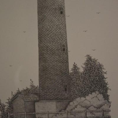 Framed & Matted Lighthouse Print 27/300 by Bruce Lynn Dellinger