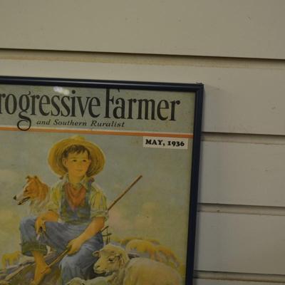 Framed "Progressive Farmer" Magazine Cover May 1936