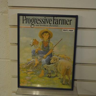 Framed "Progressive Farmer" Magazine Cover May 1936