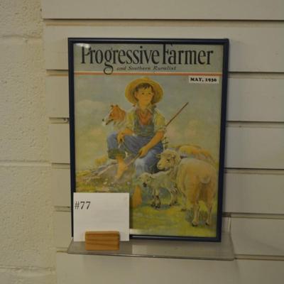 Framed "Progressive Farmer" Magazine Cover May 1936