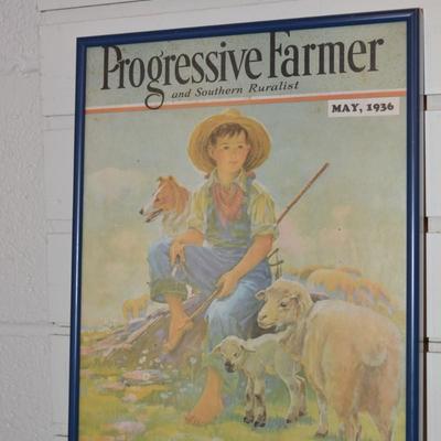 Framed "Progressive Farmer" Magazine Cover May 1936