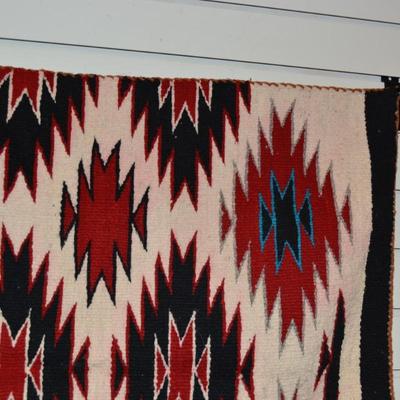 Navajo Style Wool Rug/Wall Hanging Measures 31"x26"
