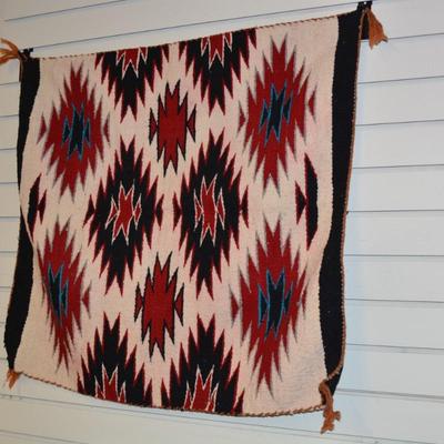 Navajo Style Wool Rug/Wall Hanging Measures 31"x26"