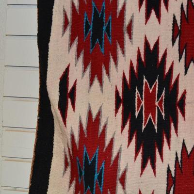 Navajo Style Wool Rug/Wall Hanging Measures 31"x26"