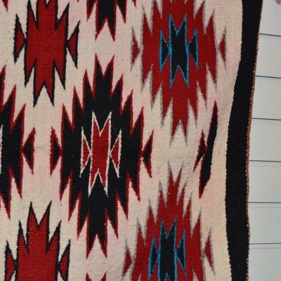Navajo Style Wool Rug/Wall Hanging Measures 31"x26"