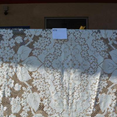 Vintage Quaker Lace Table Cloth 110"x70"